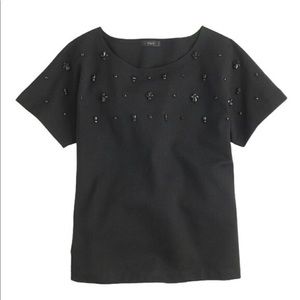 NWT J. Crew Jeweled Dolman Sleeve Sweatshirt